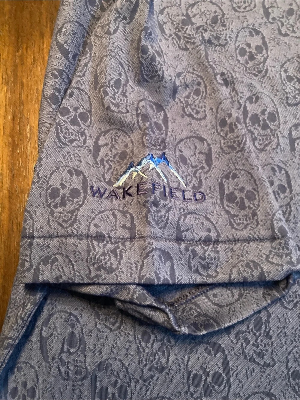 Peter Millar Navy Blue Big Skull AOP Golf Polo Shirt